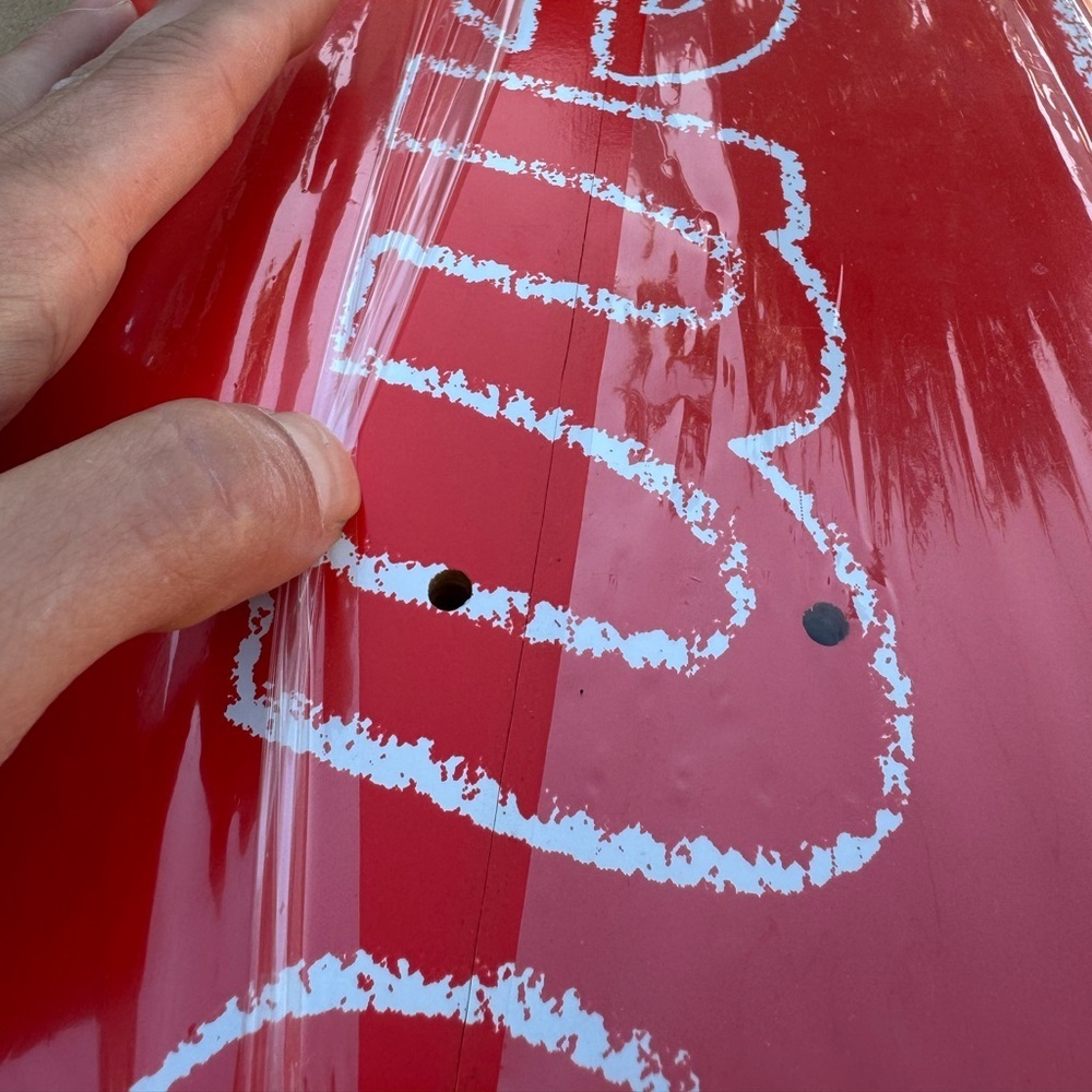 Supreme KAWS Chalk Logo Skateboard Deck (Red) - Picture 3 of 4